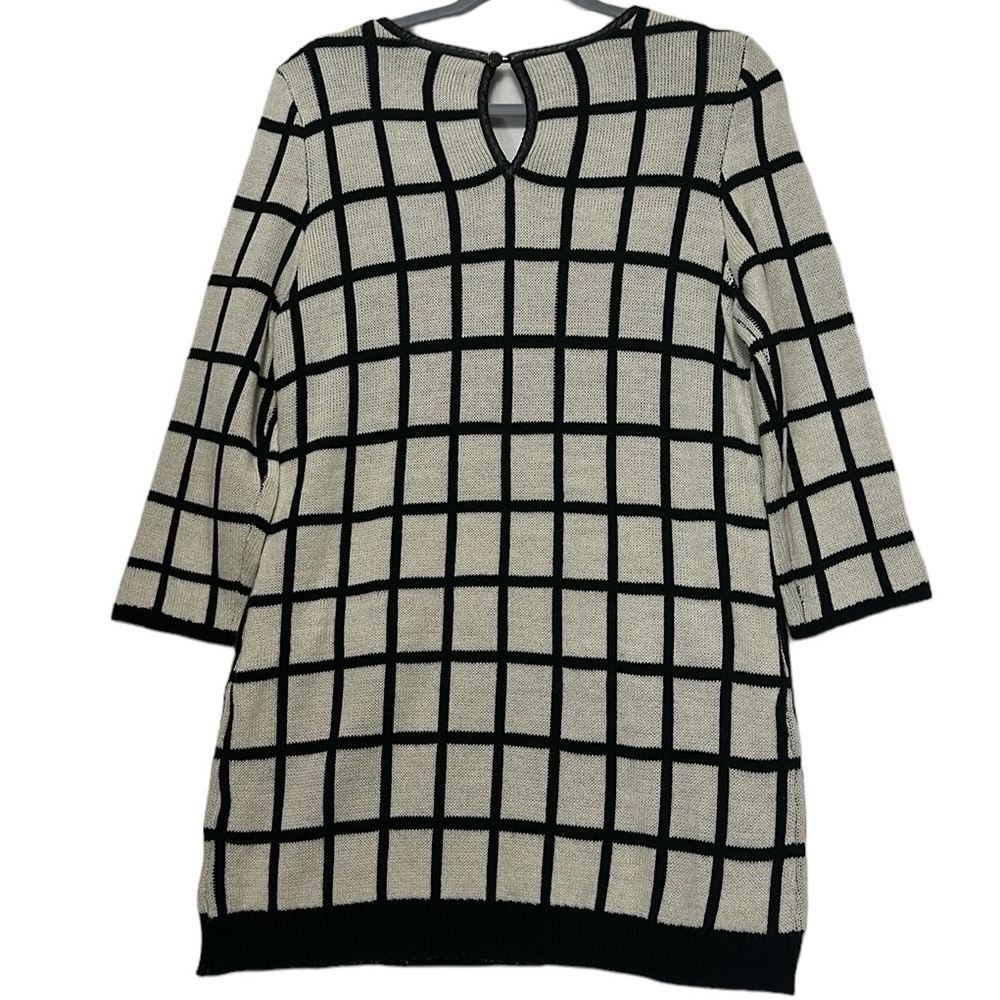 Mudpie Windowpane Tunic Sweater Dress Size Medium - Picture 4 of 7